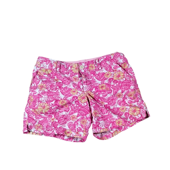 Lilly Pulitzer Fish and floral Chum Bucket Shorts SIZE 8 - Picture 1 of 10